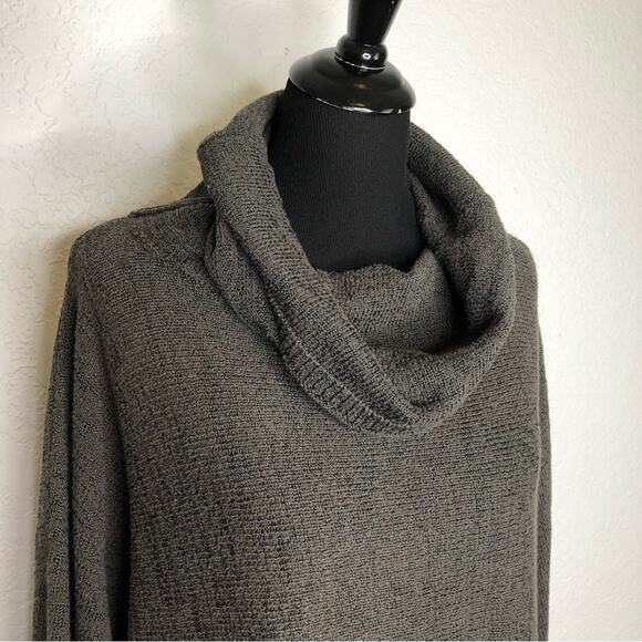 Soft Surroundings mocha brown cowl neck sweater tunic size Petite Large / XL - Picture 3 of 15